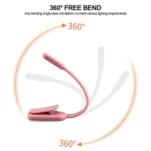 Mini LED Book Night Read Light 3 Brightness Adjustable USB Rechargeable Clip on Study Reading <strong>Lamp</strong> for Bedroom Reading - Product Image 2
