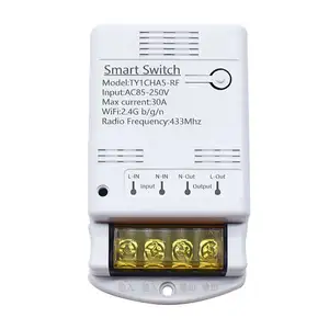 220V 30A tuya chuyển đổi thông minh không dây điều khiển từ xa Relay Module BREAKERS RF433MHz điều khiển làm việc với Alexa Google nhà - Product Image 1