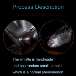 Fischietto della Morte Azteco, Teschio in Ceramica con Piume, Suono Acuto, Utilizzato per Decorazioni di Halloween, Horror, Divertimento - Product Image 6