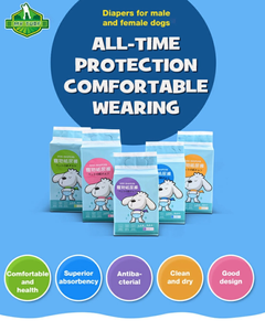 Pannolini per Cani Usa e Getta Super Assorbenti e Impermeabili, Direttamente dalla Fabbrica, per Cani Maschi e Femmine, Addestramento Cuccioli, Tutte le Taglie - Product Image 6