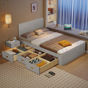 <span class=keywords><strong>Lit</strong></span> King Size <span class=keywords><strong>de</strong></span> luxe haut <span class=keywords><strong>de</strong></span> gamme avec hauteur réglable tête <span class=keywords><strong>de</strong></span> <span class=keywords><strong>lit</strong></span> rembourrée <span class=keywords><strong>en</strong></span> bois massif <span class=keywords><strong>de</strong></span> style moderne meubles <span class=keywords><strong>de</strong></span> chambre à coucher <span class=keywords><strong>en</strong></span> vente - Product Image 3