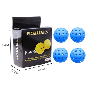 Pickleballs tiêm màu cao cấp 40 lỗ ngoài trời, đường kính 74mm 25g/bóng, Bộ hộp màu 4 Gói-H-HOP - Product Image 2