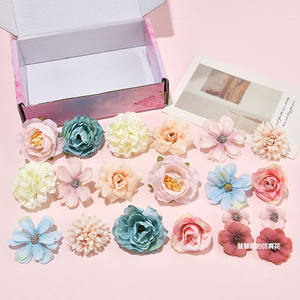 Accessoire de cheveux de style ancien Kit de bricolage Matériaux <span class=keywords><strong>Rose</strong></span> artificielle Chrysanthème et pivoine porte-bonheur pour la photographie - Product Image 2