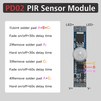 Vente en gros PIR Motion Sensor Switch Module 3A 36W 72W IR Infrared Induction Body Sensor Detector Controller Switch for LED Light