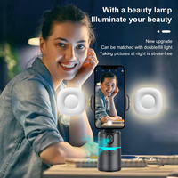 Trépied pour téléphone portable Q14 avec rotation à 360 degrés, reconnaissance gestuelle IA, stabilisateur de cardan pour batterie 1500 mAh V4.2