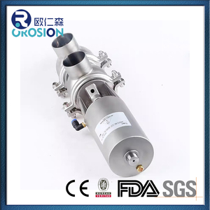 Acier inoxydable hygiénique sanitaire 304 316 Vanne d'inversion de contrôle pneumatique de soudage de type <span class=keywords><strong>LL</strong></span> à 4 voies Vanne d'inversion de débit de 2 pouces - Product Image 5