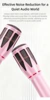 Microphone dynamique sans fil en alliage d'aluminium personnalisable avec connecteur Type C pour conférences, karaoké, enseignement et fêtes