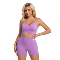 Ensemble de yoga push-up léger et confortable pour femme, vêtements de sport sans couture taille haute personnalisés pour le rehaussement des fessiers