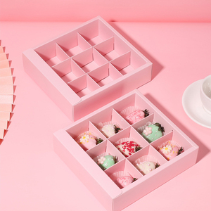 กล่องของขวัญกระดาษสี<span class=keywords><strong>ชมพู</strong></span>หรูหราสำหรับใส่ขนม <span class=keywords><strong>ล</strong></span>ูกอม สตรอว์เบอร์รี ช็อกโกแลต กล่องกระดาษใส่อาหารมีฝาปิด - Product Image 4