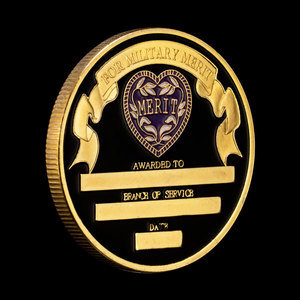 Hadiah medali peringatan gaya tantangan berlapis emas koin <span class=keywords><strong>Tribute</strong></span> hati ungu AS untuk layanan heroik atau koleksi - Product Image 2
