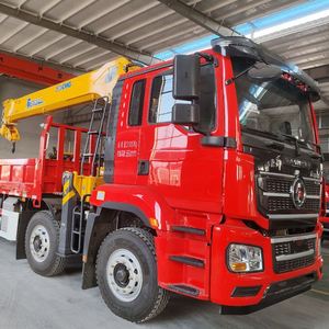 Shacman 8*4 14ton Large Straight Arm Truck Mounted Crane 360hp for Logistics <b>Cargo</b> Lifting - Product Image 4
