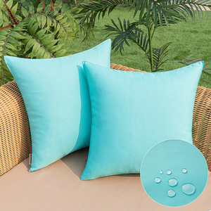 Housses de <span class=keywords><strong>coussin</strong></span> imperméables pour meubles de patio taie d'oreiller de jardin extérieur couleur unie Polyester <span class=keywords><strong>canapé</strong></span> housses de <span class=keywords><strong>coussin</strong></span> - Product Image 1