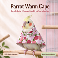 Manteau en polaire chaud et confortable pour oiseaux d'hiver, cape anti-fuite pour perroquet, perruche, caturra, vente en gros