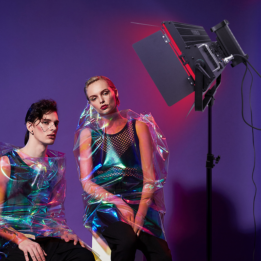 High brightness 300w led studio lights photography RGB 9990k wireless dmx control thin panel lamp DC 56V stage flashing light