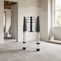 Échelles télescopiques pliantes SURESTEP en aluminium de conception industrielle EN131, capacité de charge de 150 kg, 13 marches, 12,5 pieds