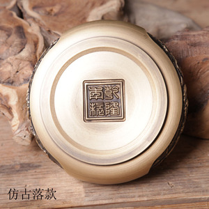 Brûleur d'encens en cuivre pur en forme de fleur de lotus, grande taille, adapté au culte domestique en intérieur, fabriqué en bois d'agar et bois de santal. Antique - Product Image 4