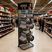 Magasin de détail support de crochet suspendu en métal sur pied présentoir d'ustensiles de cuisine présentoir de magasin de détail
