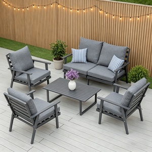 Juego de Sofás de Aluminio para Exteriores, Moderno y Económico, Muebles Minimalistas para Patio con Cojines para Terraza, Patio y Hotel, Venta Directa de Fábrica - Product Image 6