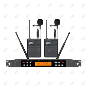 Sistema de Micrófono Inalámbrico HP-1000 de Doble Canal, Micrófono de Mano y de Solapa con Sensor Infrarrojo y Batería AA - Product Image 4