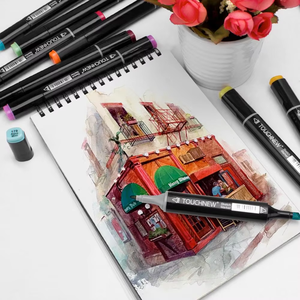 Spidol Dual Tip Bold 36 Warna Non-Toksik Plastik Ujung Halus dan Lebar Set Pena Gambar untuk Anak - Product Image 6