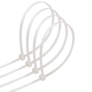 Bridas de poliamida 4,8 x 450 mm (30 unidades), blancas, resistentes al desgaste, ideales para organizar cables y asegurar objetos. - Product Image 1