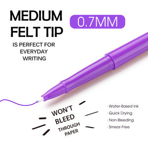 Stylo <span class=keywords><strong>feutre</strong></span> EZZGOL 35 couleurs, <span class=keywords><strong>pointe</strong></span> <span class=keywords><strong>fine</strong></span> moyenne de qualité supérieure 0,7 mm pour journal, écriture, coloriage, prise de notes, dessin - Product Image 5