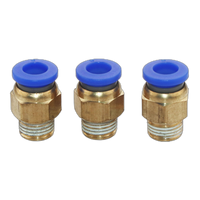 SYD-1112-1 75 pièces plastique pneumatique à dégagement rapide raccords de tuyau d'air connecteur PC PL coulée ANSI Standard 3000-10000 PSI bleu