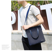 Sac à bandoulière en cuir de haute qualité avec logo personnalisé, sacoche d'ordinateur portable tendance, porte-documents d'affaires, sacs à main pour hommes, fermeture éclair, ISO9001