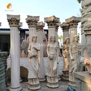 <span class=keywords><strong>Columnas</strong></span> de Pilar romano de granito de diseño moderno europeo para exteriores sólidas para casa, Villa, decoración de Hotel, columna de mármol - Product Image 4