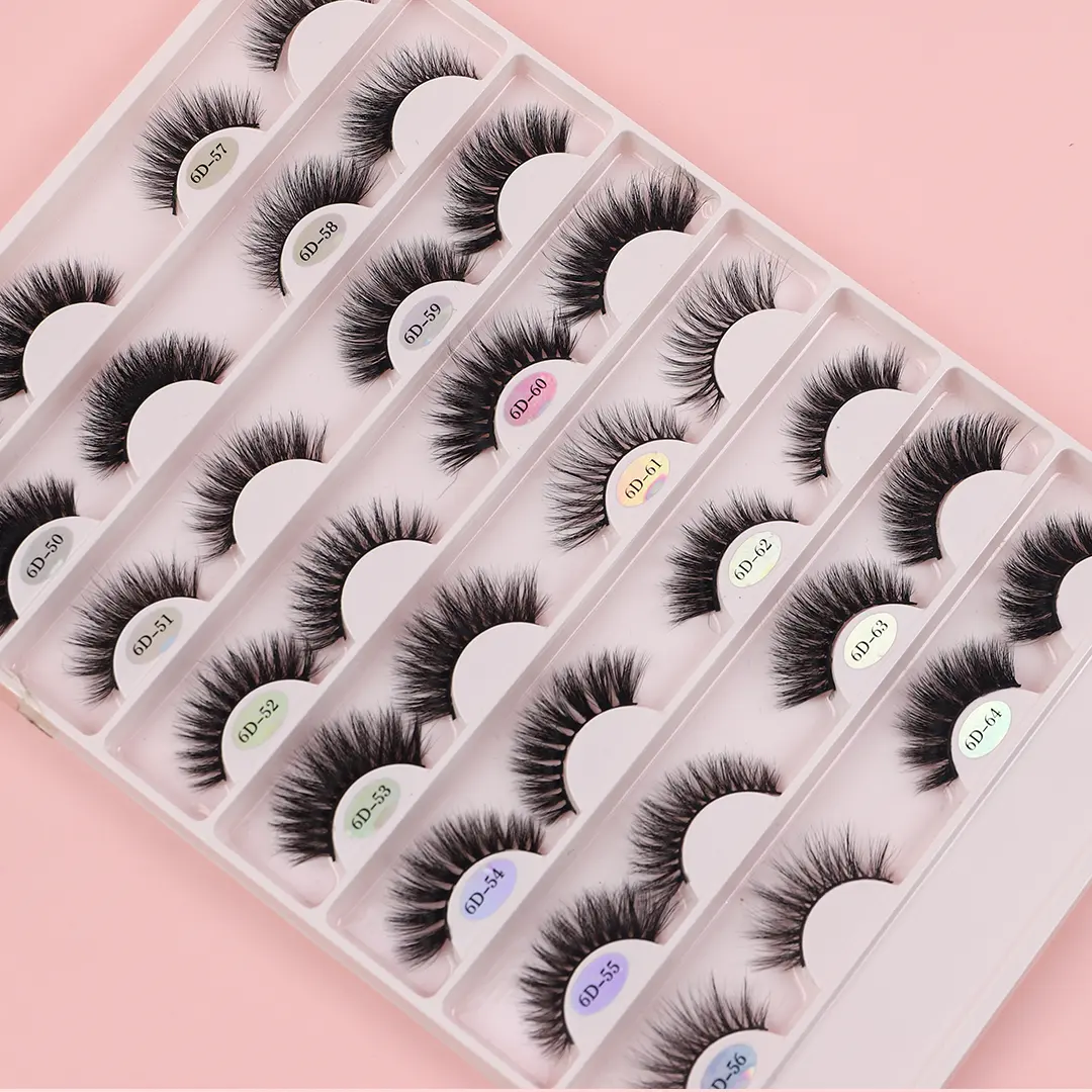 Toptan 5d vizon kirpikleri özel etiket vizon kirpik 3D 4D vizon Eyelashes Lashes