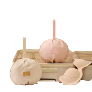 Pochette de rangement pour vêtements en polyester trois-en-un portable, fermeture à glissière, sous-vêtements, culottes, chaussettes, soutien-gorge, sac de voyage tendance - Product Image 5