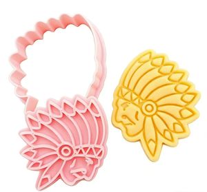 <span class=keywords><strong>Emporte</strong></span>-pièce 3D en relief pour biscuits, motifs dessin animé, plume et tente de l'homme primitif, pour la pâtisserie DIY - Product Image 5