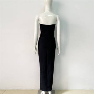 2025 Factory Custom Women's Sleeveless Midi Dresses Elegant Evening Banquet <b>Lady</b> Solid Pattern Woven Eco-Friendly and Washable - Product Image 6