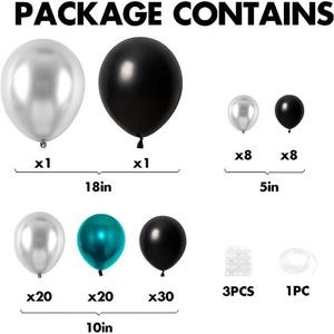 96 Globos de Látex Azul Verde de 5, 10 y 18 Pulgadas, Globos de Diferentes Tamaños, Kit de Guirnalda de Globos para Arco - Product Image 3