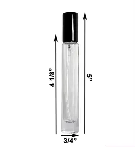 10ml gümüş boş parfüm cam sprey şişeleri yüksek kaliteli atomizörler dolum parfüm atomizer sprey şişesi