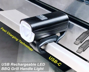 ग्रिल हैंडल लाइट यूएसबी रिचार्जेबल बारबेक्यू टॉर्च लाइट वाटर प्रतिरोधी बाहरी ग्रिल - Product Image 5