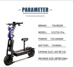 Scooter Eléctrico de Dos Ruedas X13 para Adultos, Motor Doble sin Escobillas de 10000W, Batería de 72V 35/45Ah, Control Digital, Neumático de Carretera de 13 Pulgadas - Product Image 3