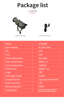 NiceFoto LV-6000B 600W Éclairage LED continu professionnel pour vidéo, équipement d'éclairage de studio photographique pour le tournage