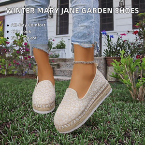 รองเท้าสวนแบบเปิดนิ้วเท้า Winter Mary Jane พร้อมหัวเข็มขัด พื้นรองเท้า PVC และหนังสังเคราะห์ - Product Image 2