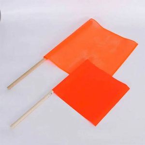 ธงความปลอดภัยสีส้มคุณภาพสูงสำหรับงานจราจรบนทางหลวง ทำจากผ้าตาข่ายพีวีซีแบบถือด้วยมือ - Product Image 5