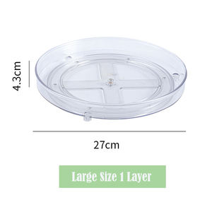 Bàn Xoay Đa Năng 10 Inch Bằng Tre Trong Suốt Chống Trượt Bàn Xoay Lười Trong Suốt Bán Chạy Nhất - Product Image 3