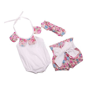 Ensemble de vêtements pour filles : mini-romper, short et bandeau pour cheveux, achat en ligne - Product Image 3