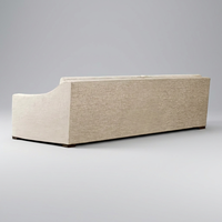 Canapé sectionnel 2 places sur mesure, style designer haut de gamme, avec accoudoirs inclinés classiques et coussin de banquette, pour hôtel/villa/projet commercial