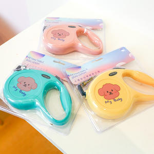 Stampa carina corda di trazione automatica 5M cartone animato forte manico morbido guinzaglio retrattile per cani per cane gatto barboncino Training Running - Product Image 4