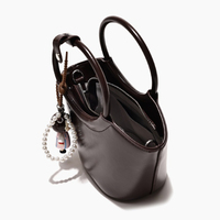 Tas Selempang Kulit PU Glossy Grosir Wanita Mewah Warna Solid Mini Tas Bahu Crossbody