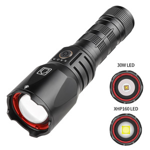 XHP160 ไฟฉายแบบชาร์จไฟได้ 30W LED ประเภท C ชาร์จไฟได้ ไฟแรง ไฟฉายระยะไกล - Product Image 4