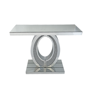 <span class=keywords><strong>Mesa</strong></span> Consola con Espejo en Forma de Oliva, Elegante y Grande, con Espejo y Diamantes Triturados, para Pasillo y Sala de Estar - Product Image 6