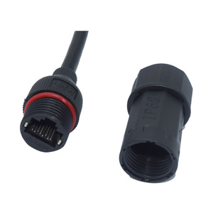 Connecteur extérieur M16, connecteur étanche, prise d'aviation, avec câble, prise à tête de cristal RJ45, port réseau, câble réseau - Product Image 2