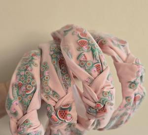 Limonade Hagelslag Tule Geknoopte Hoofdband Aardbei Hagelslag Watermeloen Hagelslag Tule Geknoopte Hoofdband - Product Image 6