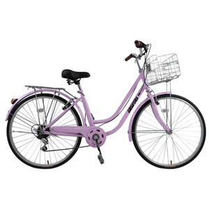Bicicletta da città per esterni in acciaio ad alto tenore di carbonio, doppia sospensione, freni a disco retrò, forcella ammortizzata, telaio antiurto completo, velocità singola, per adulti - Product Image 2